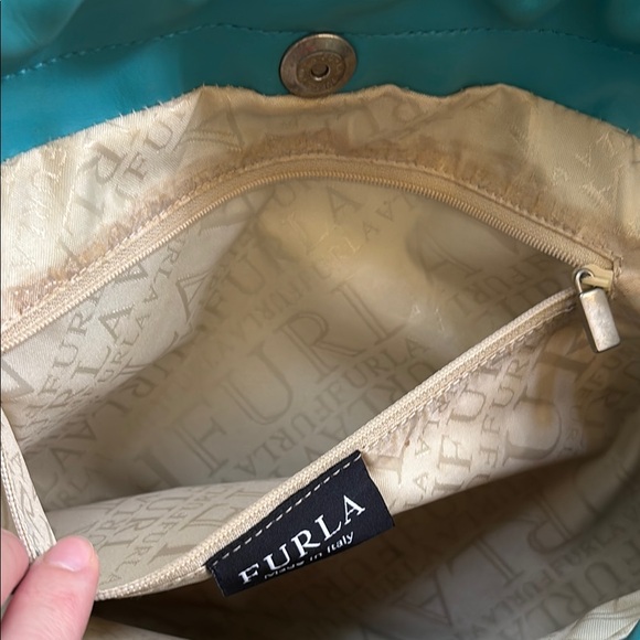 Teal Women's Bag with Rope Handle - Picture 3 of 14